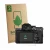 Front side of a product packaging with the brand logo ScreenLeaf. Next to it is the device Sony Alpha 7R VI shown with the cor