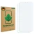 Front side of a product packaging with the brand logo ScreenLeaf. Next to it is the corresponding screen protector.